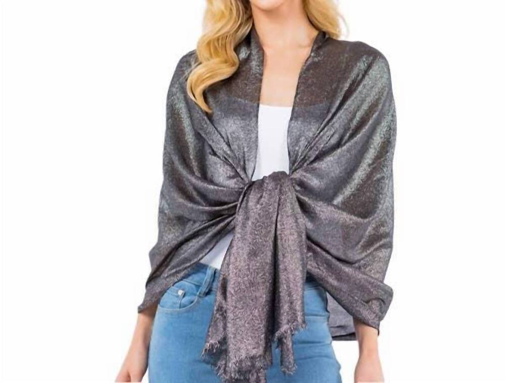NEW MAGIC SCARF women's metallic lurex scarf in black